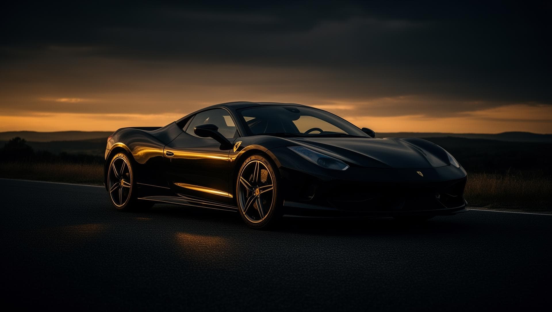 Luxury vehicle at dusk